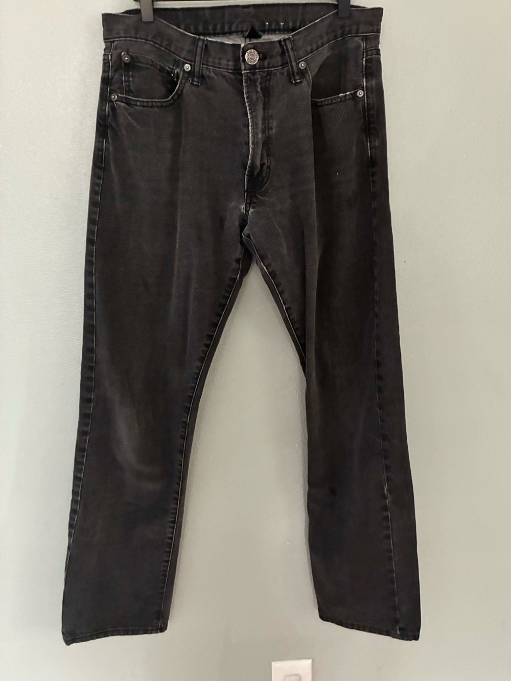 GAP Black Straight Leg Jeans Vintage Wash High Rise Denim Women’s 32